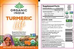 Label for Turmeric Lift