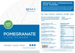 Label for Pomegranate Juice Powder