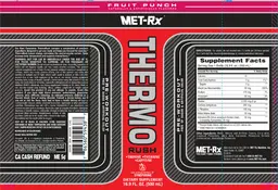 Label for Thermo Rush Fruit Punch