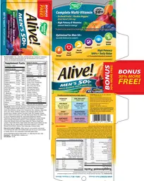 Label for Alive! Men's 50+