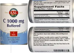 Label for C 1000 mg Buffered
