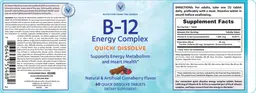 Label for B-12 Energy Complex Cinnaberry Flavor