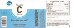 Label for Vitamin C 500 mg