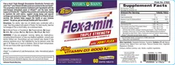 Label for Flex-A-Min Triple Strength Glucosamine Chondroitin Formula With Joint Flex Plus Vitamin D3 2000 IU