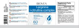 Label for L-Arginine L-Citrulline Complex 1000 mg