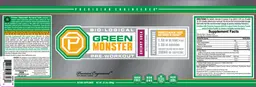 Label for Green Monster Cherry Cola