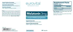 Label for Melatonin 3 mg