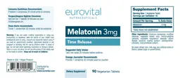 Label for Melatonin 3 mg