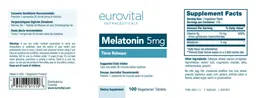 Label for Melatonin 5 mg