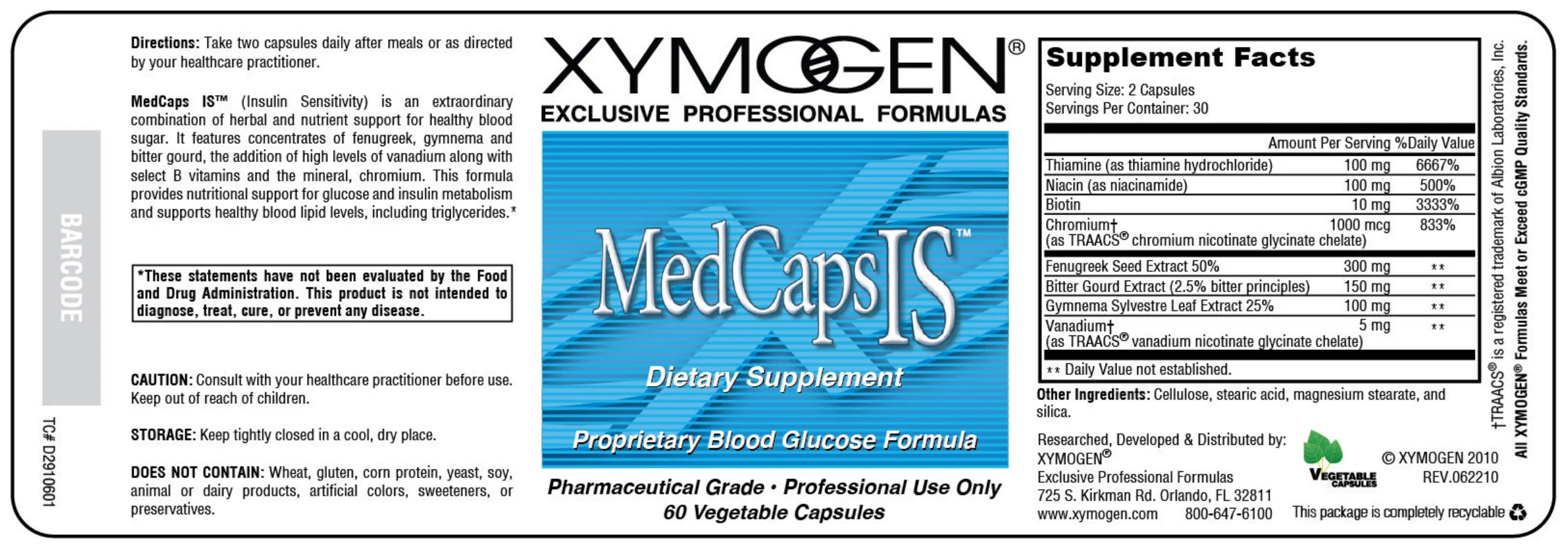 Label for MedCaps IS