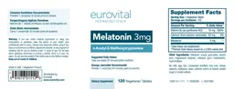 Label for Melatonin 3 mg