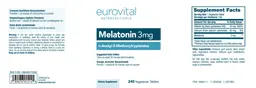 Label for Melatonin 3 mg