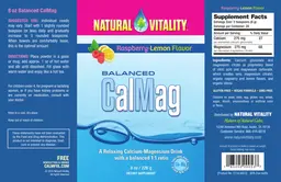 Label for Balanced CalMag Raspberry-Lemon Flavor