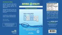 Label for Balanced CalMag Original (Unflavored)