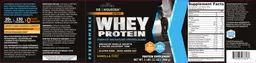 Label for Whey Protein Vanilla