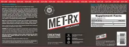 Label for Creatine Monohydrate Unflavored