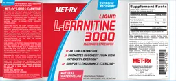 Label for Liquid L-Carnitine 3000 Natural Watermelon Flavor