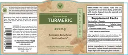 Label for Turmeric 400 mg
