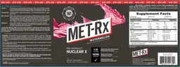 Label for Pre-Workout Nuclear X Watermelon