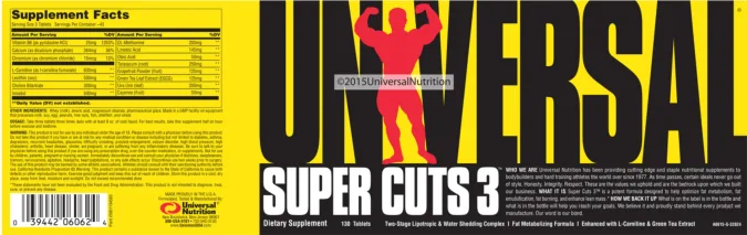 Label for Universal Super Cuts 3