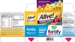 Label for Alive! Women's Energy