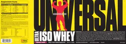 Label for Universal Ultra ISO Whey Tropical Punch