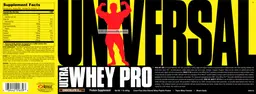 Label for Universal whey Pro Chocolate Ice Cream