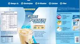 Label for Pure Protein Complete French Vanilla