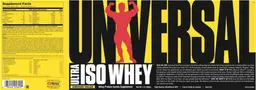 Label for Universal Ultra ISO Whey Lemonade Chiller