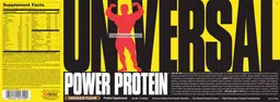Label for Universal Power Protein Chocolate Flavor