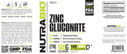Label for Zinc Gluconate