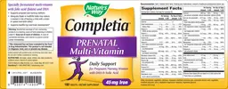 Label for Completia Prenatal Multi-Vitamin