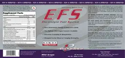Label for EFS Electrolyte Fuel System Mild Grape