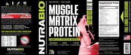 Label for Muscle Matrix Protein Wild Strawberry