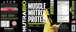Label for Muscle Matrix Protein Banana