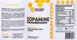 Label for Dopamine Brain Food