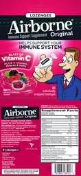 Label for Airborne Original Lozenges Berry