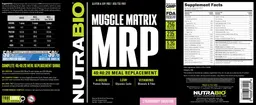 Label for Muscle Matrix MRP Strawberry Smoothie