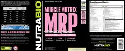 Label for Muscle Matrix MRP Women's Formula Creamy Vanilla