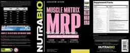 Label for Muscle Matrix MRP Women's Formula Banana Cream