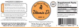 Label for Vitamin D3 2000 IU