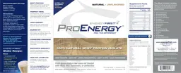 Label for ProEnergy Natural-Unflavored