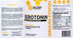Label for Serotonin Brain Food