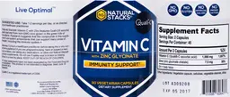 Label for Vitamin C With Zinc Glycinate