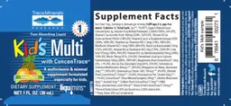 Label for Kid's Multi With ConcenTrace Citrus Punch