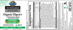 Label for Organic Digest +Tropical Fruit Flavor