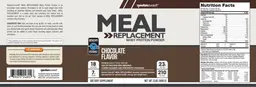 Label for Meal Replacement Whey Protein Powder Chocolate Flavor