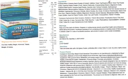 Label for One Daily Healthy Weight