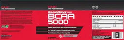 Label for RapidDrive BCAA 5000 Fruit Punch