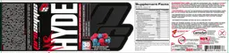 Label for Mr Hyde Intense Energy Pre Workout Blue Razz